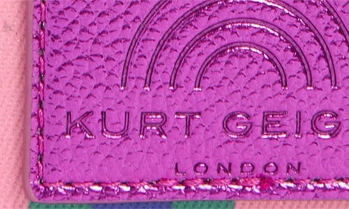 Kurt Geiger London Southbank Leather Cardholder In Purple