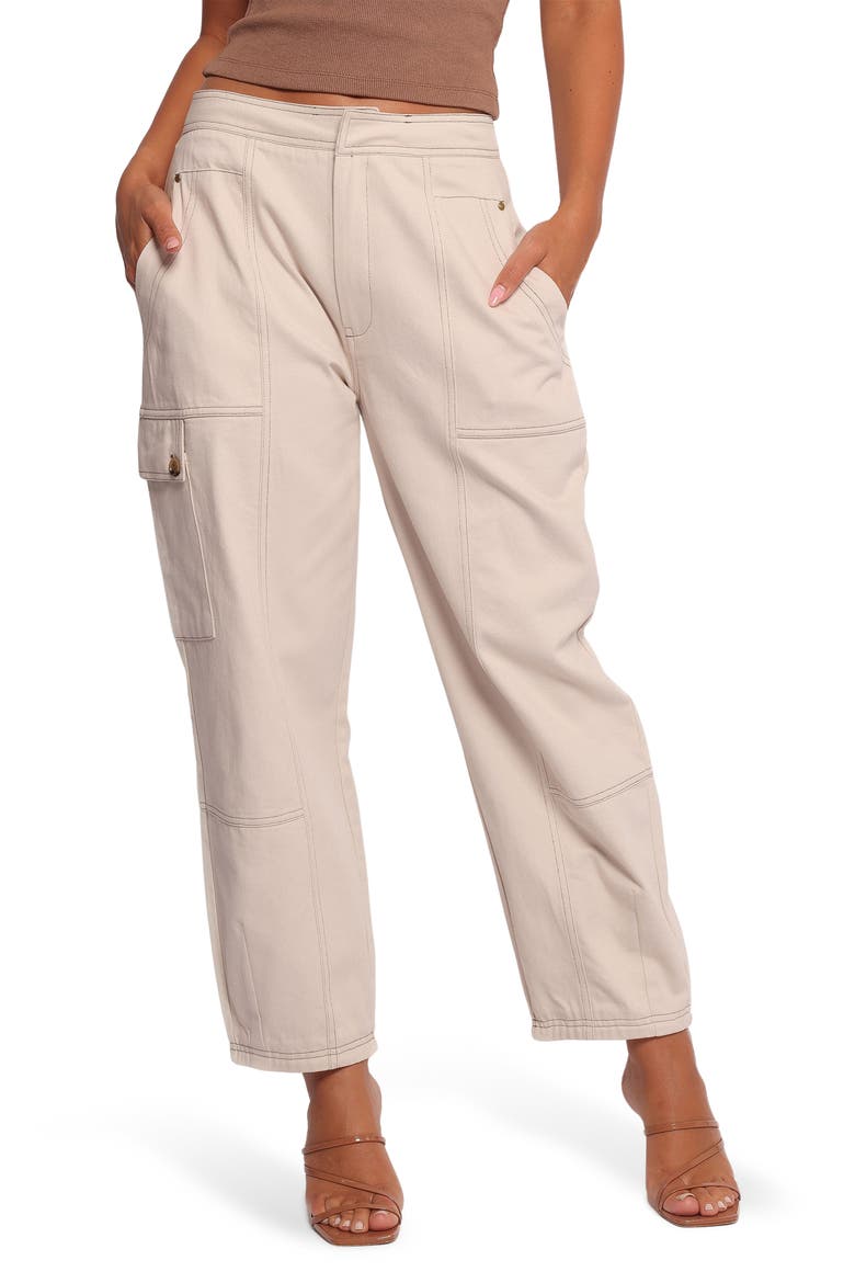 Kiah Cotton Cargo Pants, Main, color, ECRU