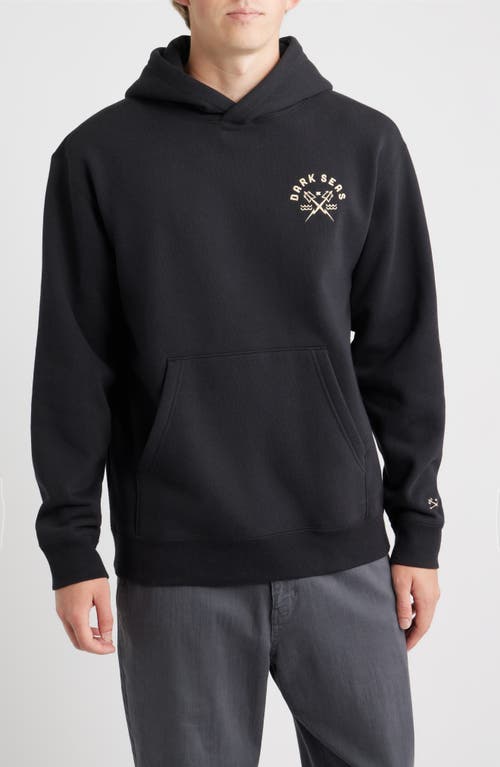 DARK SEAS Alamo Logo Graphic Fleece Hoodie in Black  product