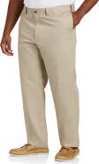 B+T Essentials Big & Tall Flat-Front Twill Pants