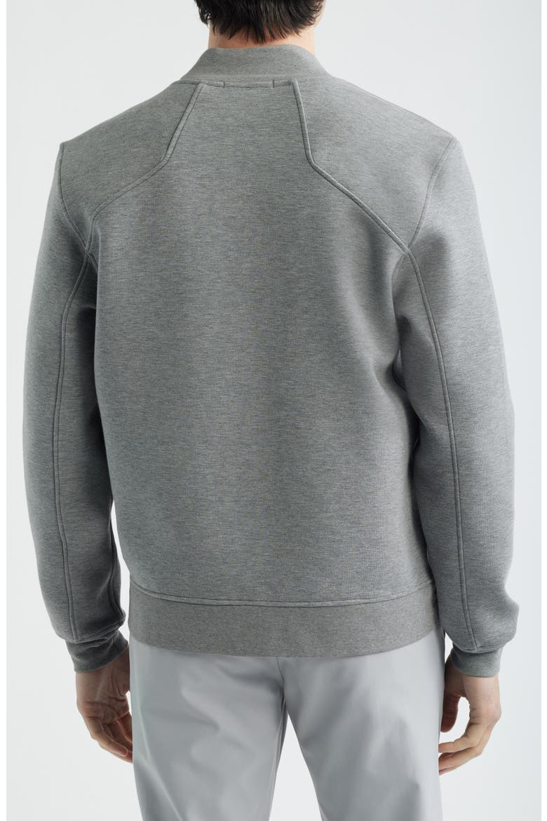 Calgary Luxe Bomber Jacket, Alternate, color, MEDIUM GREY HEATHER