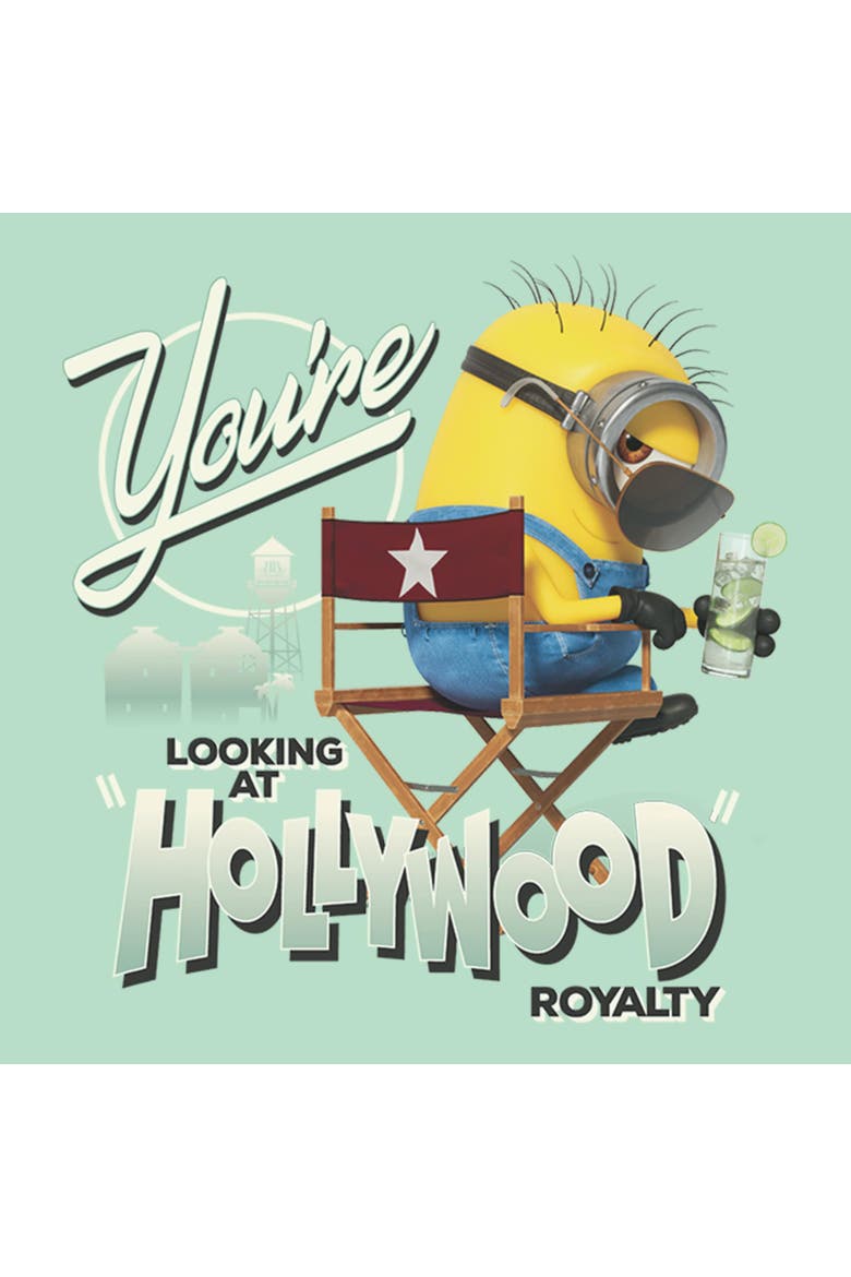 Girl's Minions & Monsters Looking At Hollywood Royalty  Graphic T-Shirt, Alternate, color, Mint