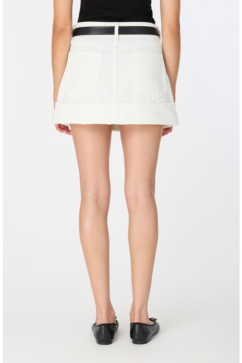 Alex Cuffed Selvedge Miniskirt, Alternate, color, CLOUD
