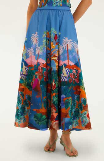Dream Landscape Organic Cotton Maxi Skirt