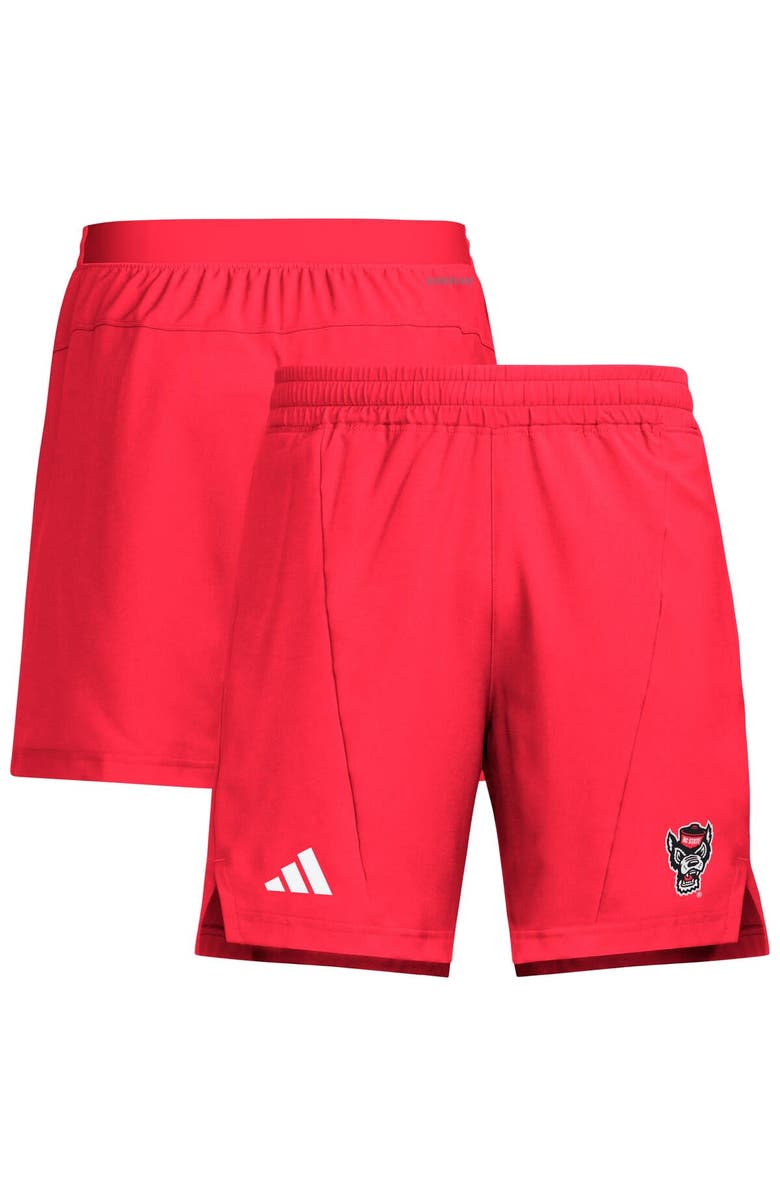 adidas Men's adidas Red NC State Wolfpack Program Woven Training Shorts, Alternate, color, Red