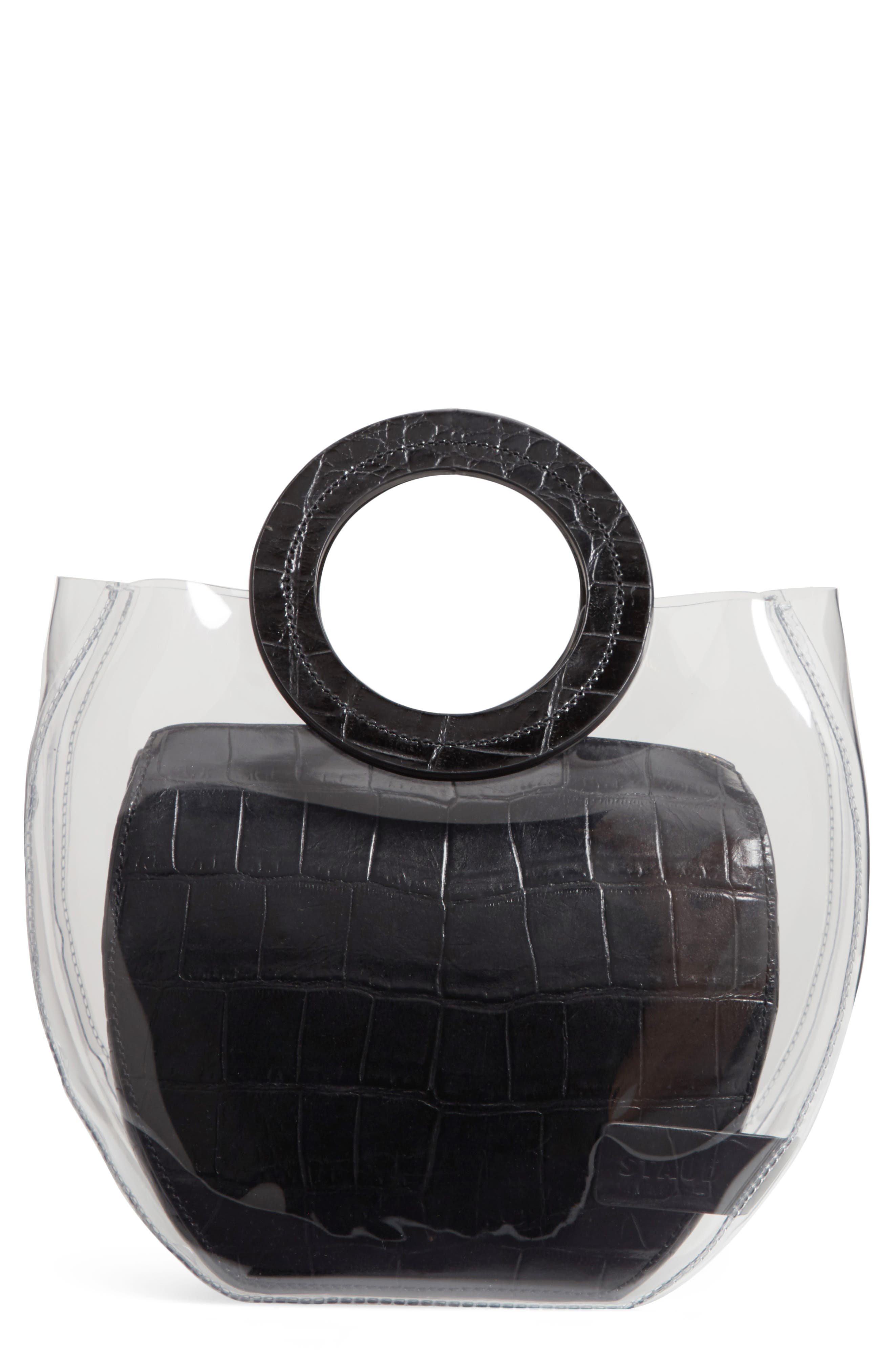 STAUD Frida Transparent Handbag, Main, color, 