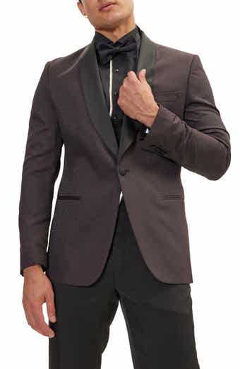 Contrast Shawl Lapel Tuxedo Jacket