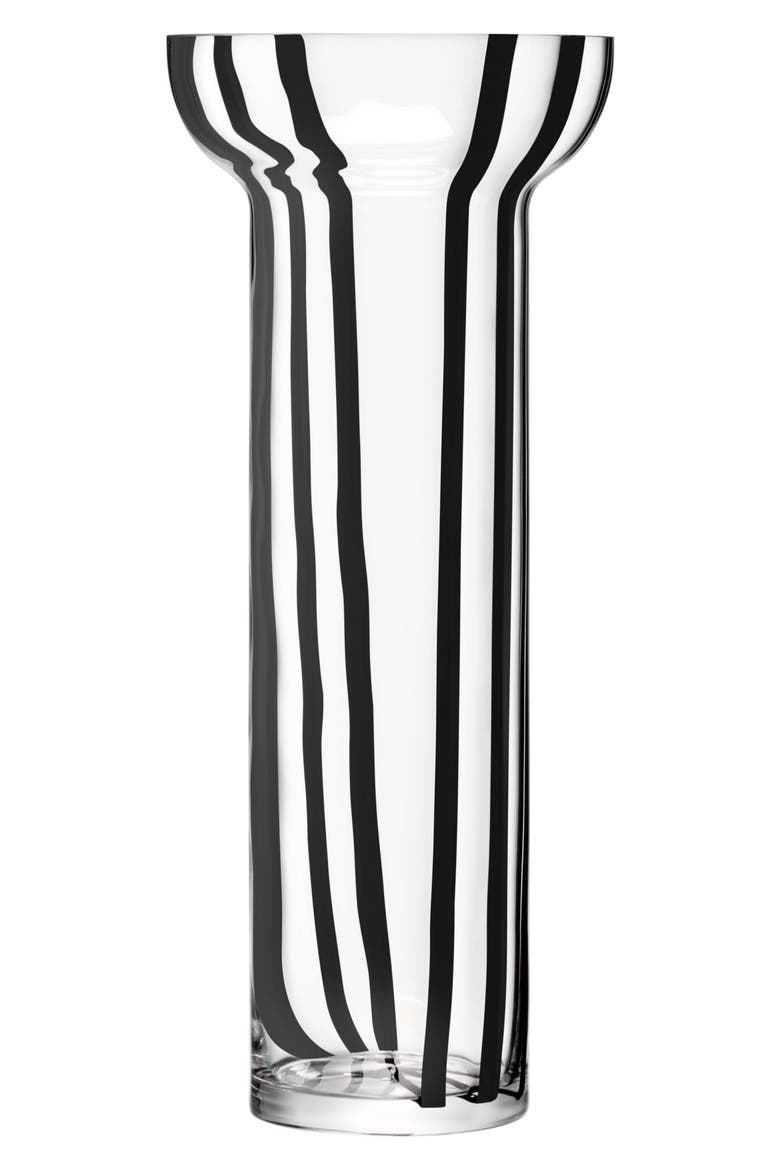 Stripe 16.5-Inch Vase, Main, color, BLACK
