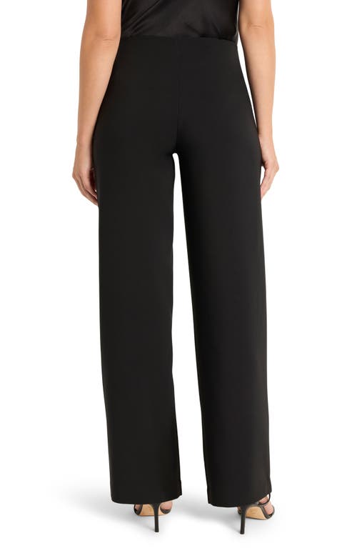 Nic + Zoe Nic+zoe Stretch Suiting Lenox Wide Leg Pants In Black Onyx
