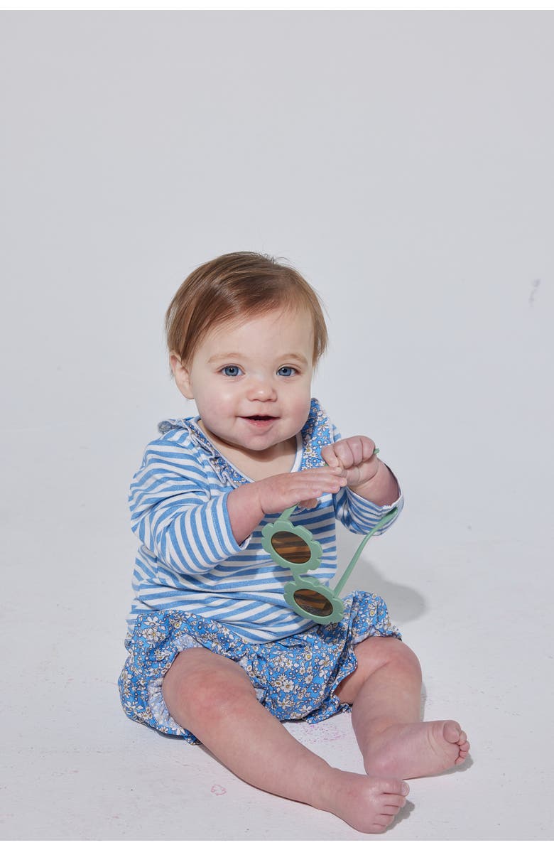 BISBY Kids' Striped Floral Bloomer Set, Alternate, color, Roland Floral Blue