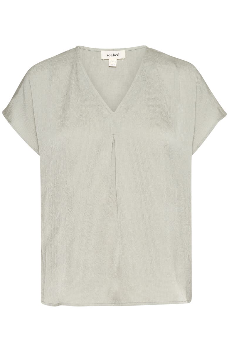 Soaked in Luxury SLoana V-Neck Short Sleeve Blouse, Alternate, color, Shadow