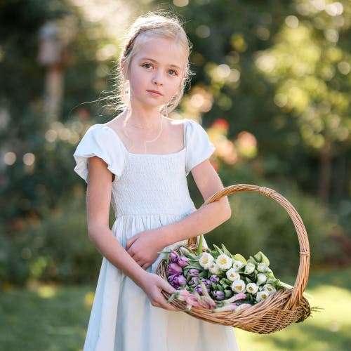 HOPE & HENRY HOPE & HENRY GIRLS' ORGANIC SATEEN FLOWER GIRL DRESS, KIDS