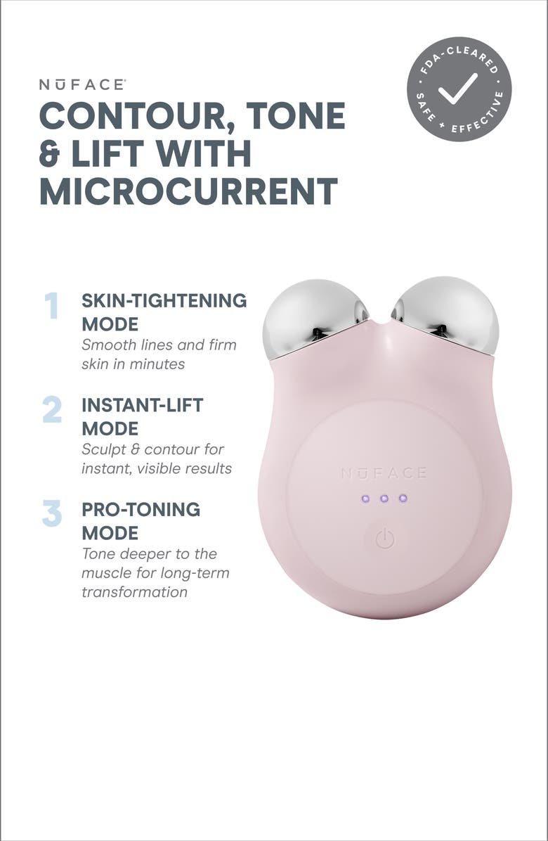 NuFACE<sup>®</sup> MINI+ Smart Petite Microcurrent Facial Toning Device Starter Kit $309 Value, Alternate, color, Sandy Rose