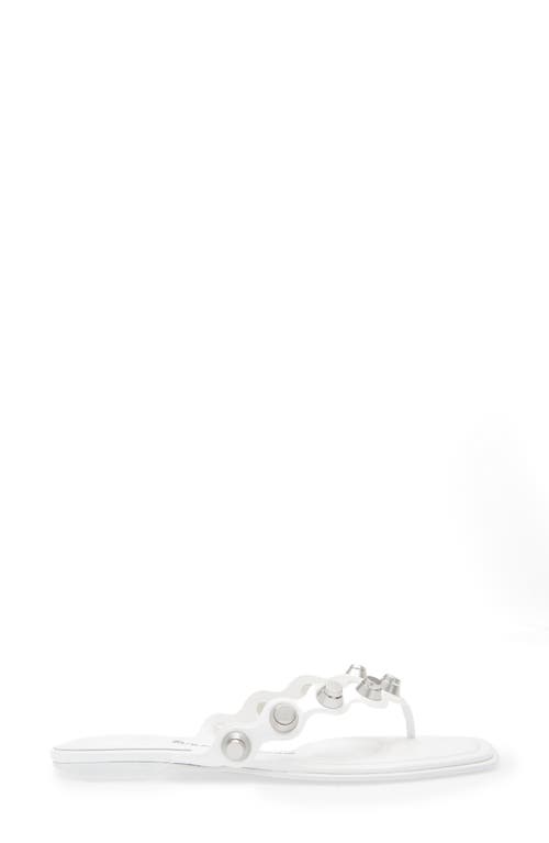 Alexander Wang White Rexa Thong Flat Sandals In White