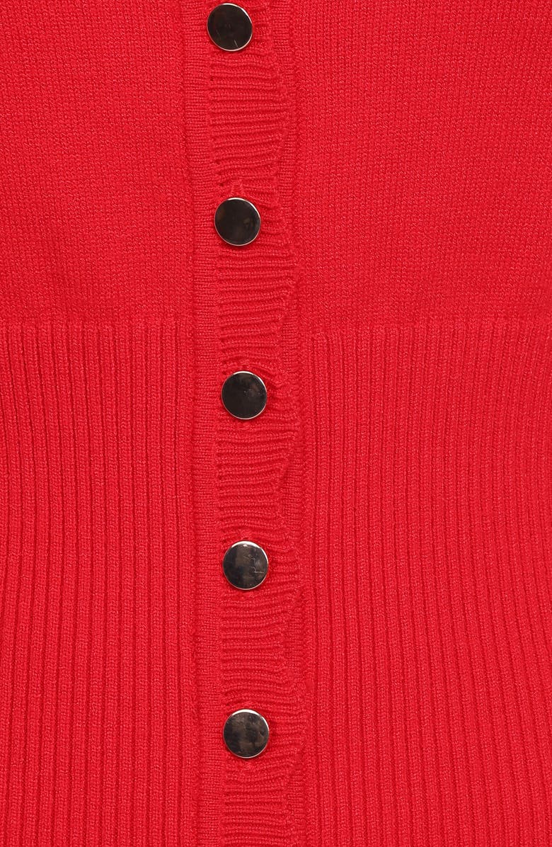 Petal & Pup Walsh Scallop Trim Cardigan, Alternate, color, Red