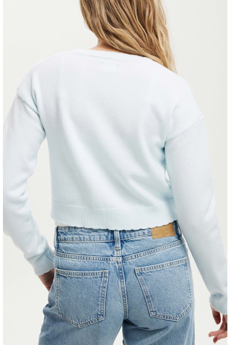 Nostalgia Bow Cardigan, Alternate, color, Sea Mist