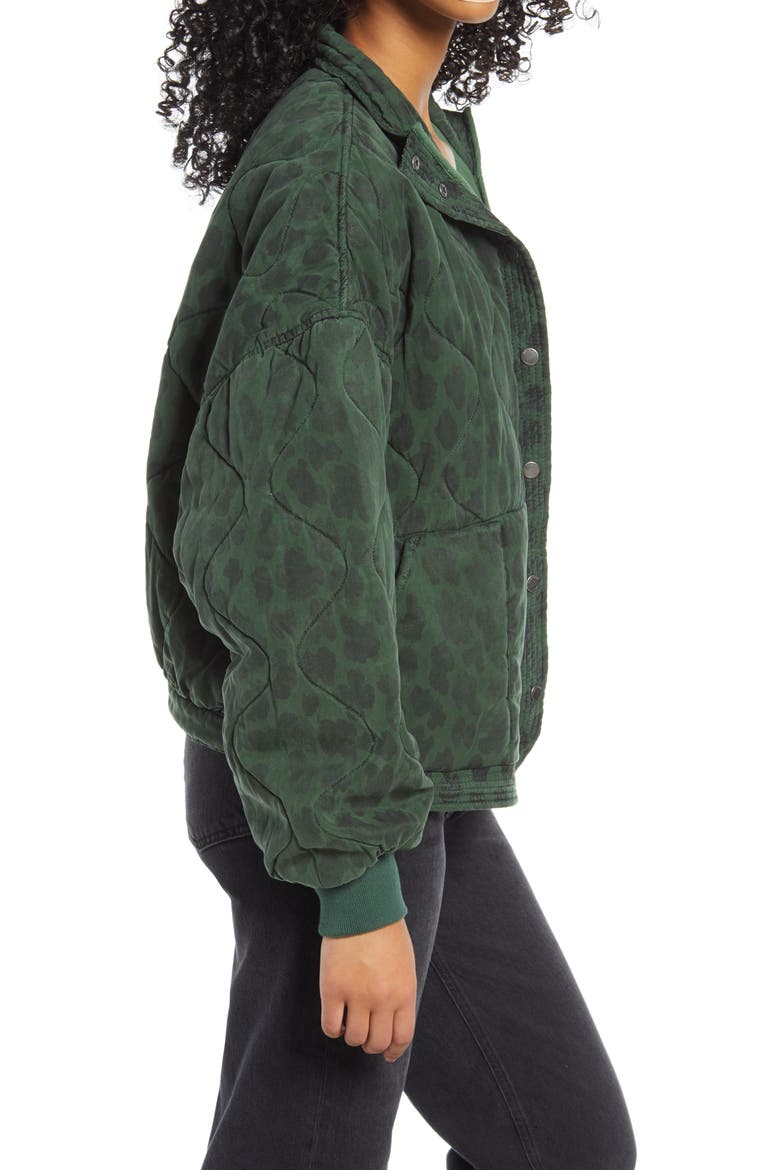 Leopard Print Quilted Jacket, Alternate, color, ANIMAL INSTINCTS