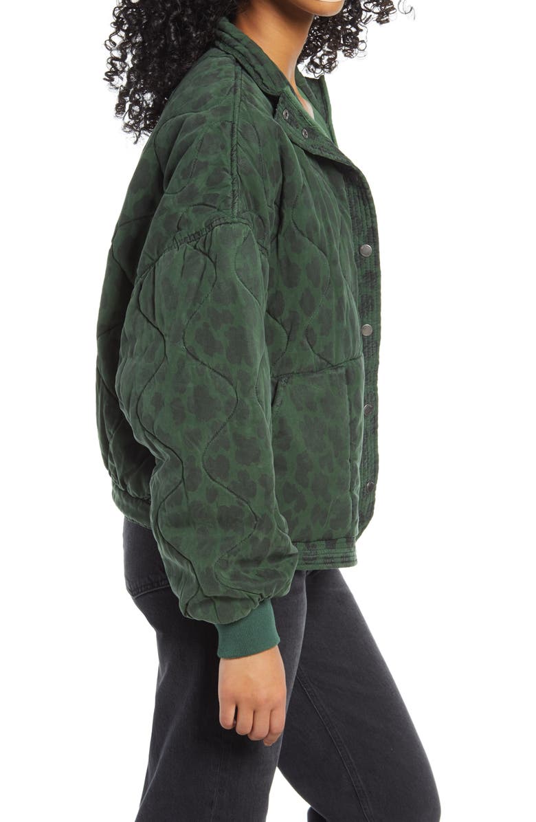 BLANKNYC Leopard Print Quilted Jacket, Alternate, color, 