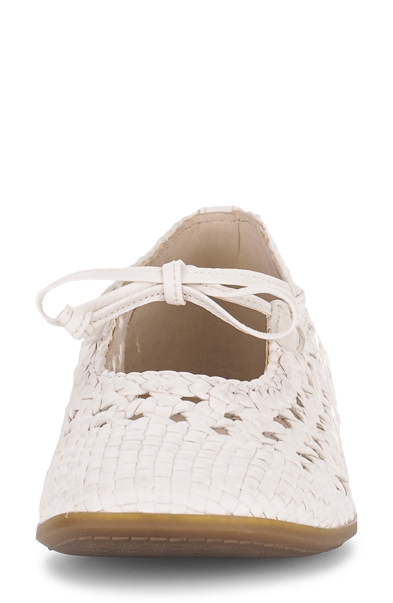 Gabor Woven Ballet Flat, Alternate, color, Creme