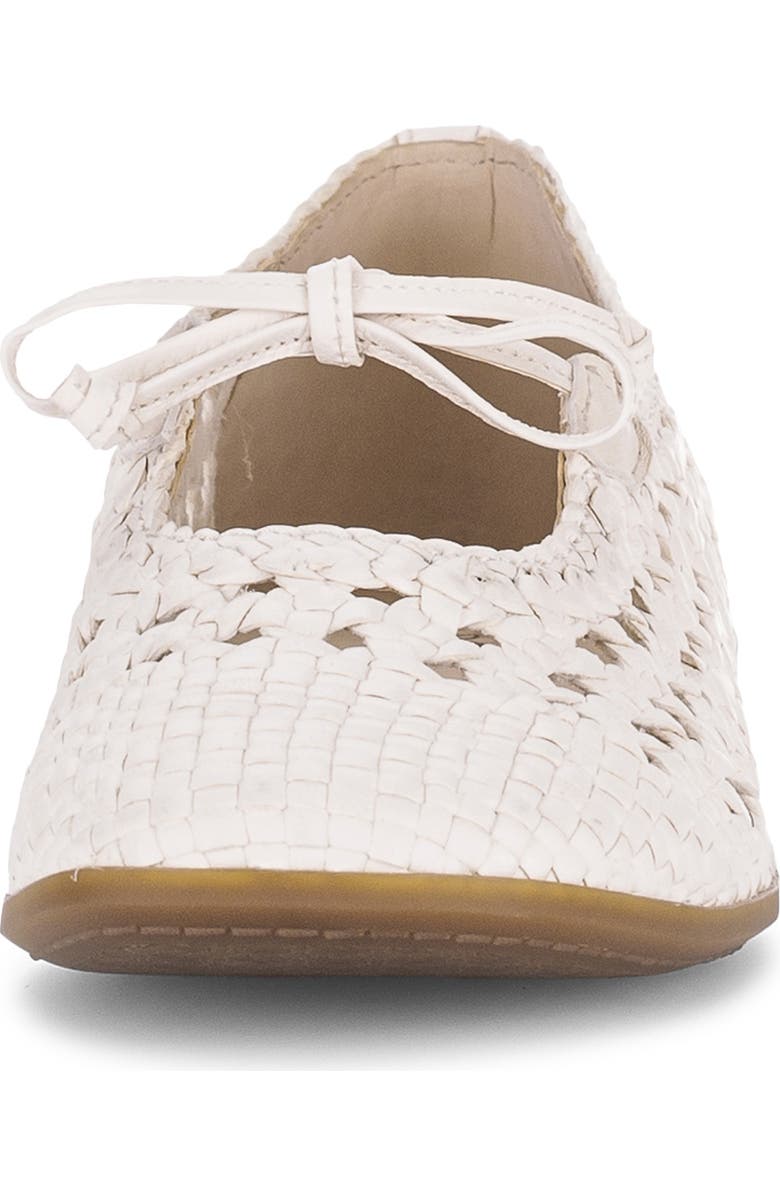 Gabor Woven Ballet Flat, Alternate, color, Creme