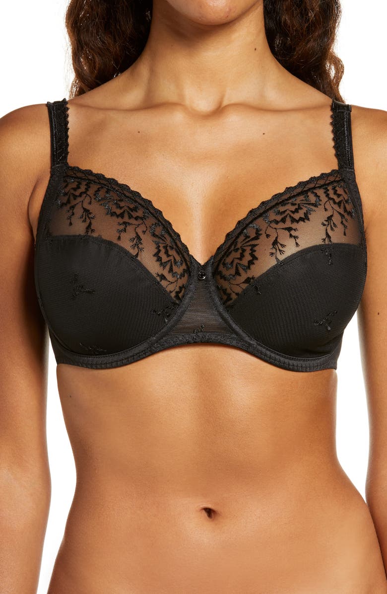 Chantelle Lingerie Every Curve Full Coverage Underwire Bra, Main, color, Black