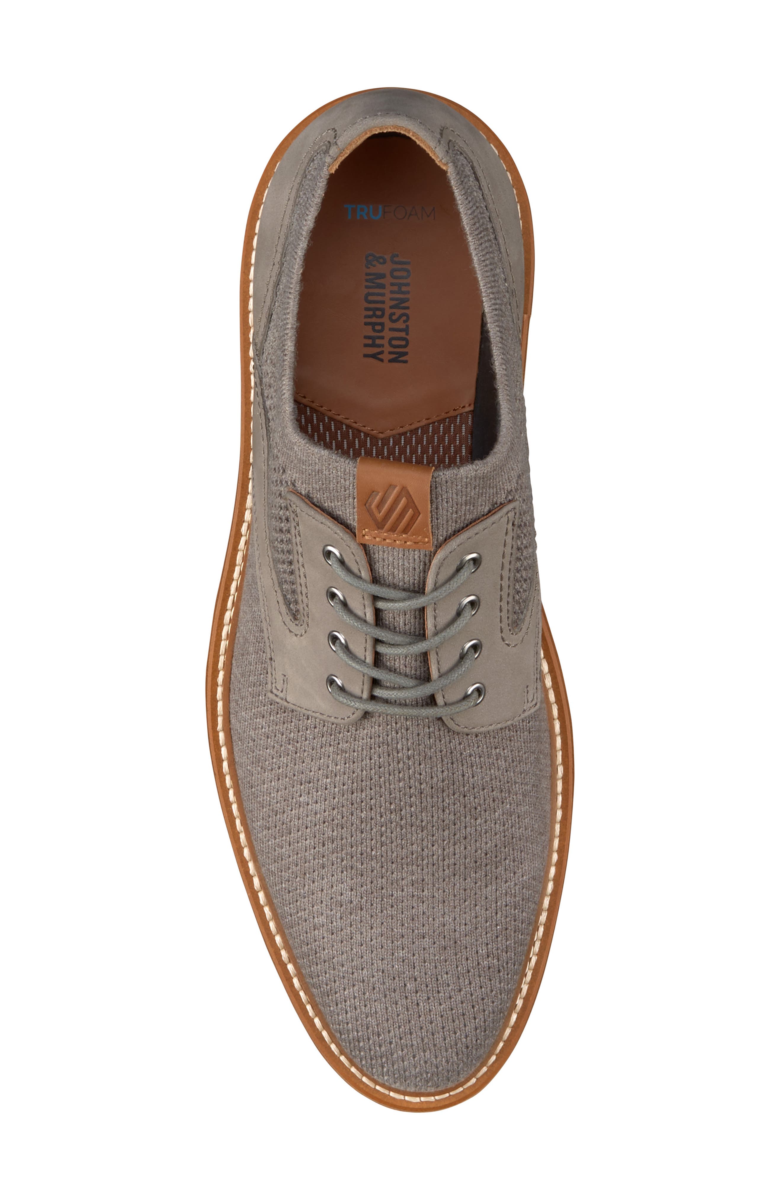 Upton Plain Toe Knit Derby, Alternate, color, GRAY