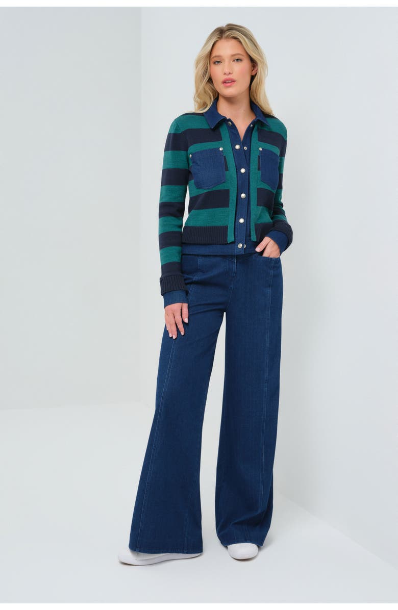 Anatomie Katson Performance Denim Wide Leg Pant, Main, color, Dark Wash