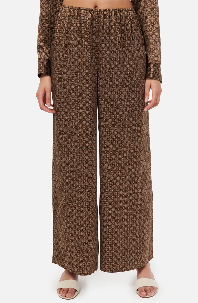 CAMI NYC Doreen Print Wide Leg Silk Charmeuse Pants, Main, color, 
