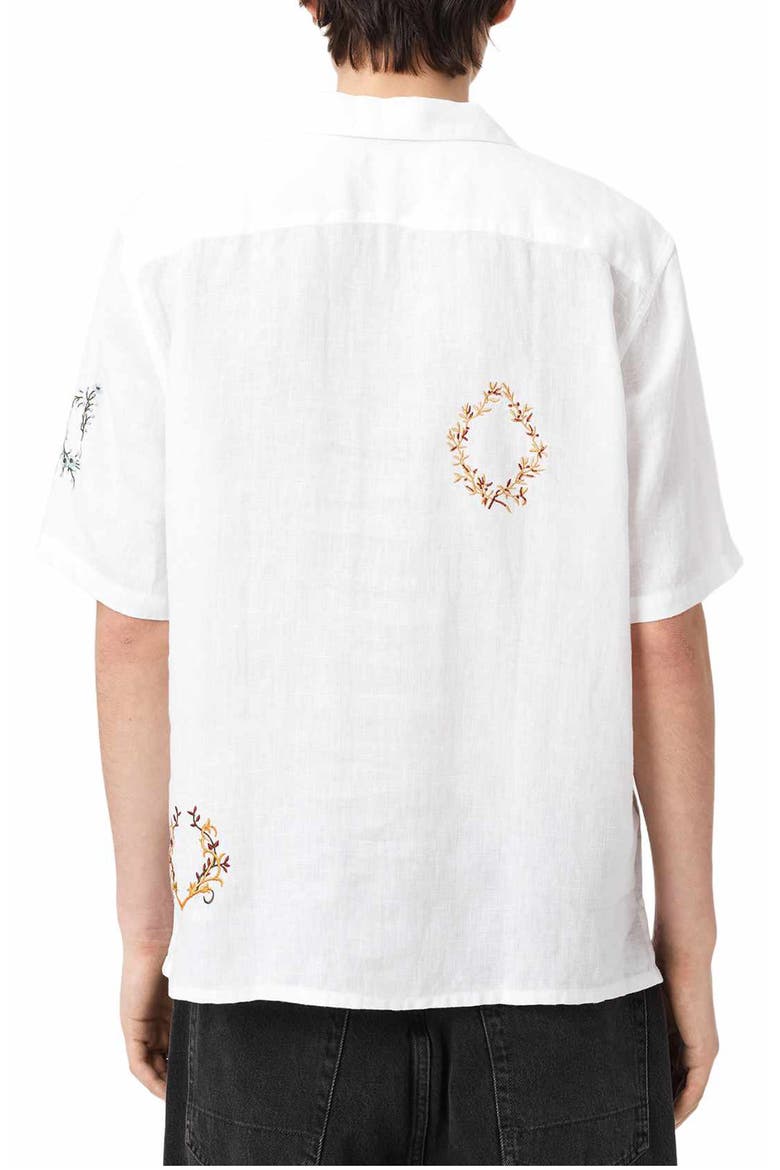 Deck Embroidered Camp Shirt, Alternate, color, ECRU