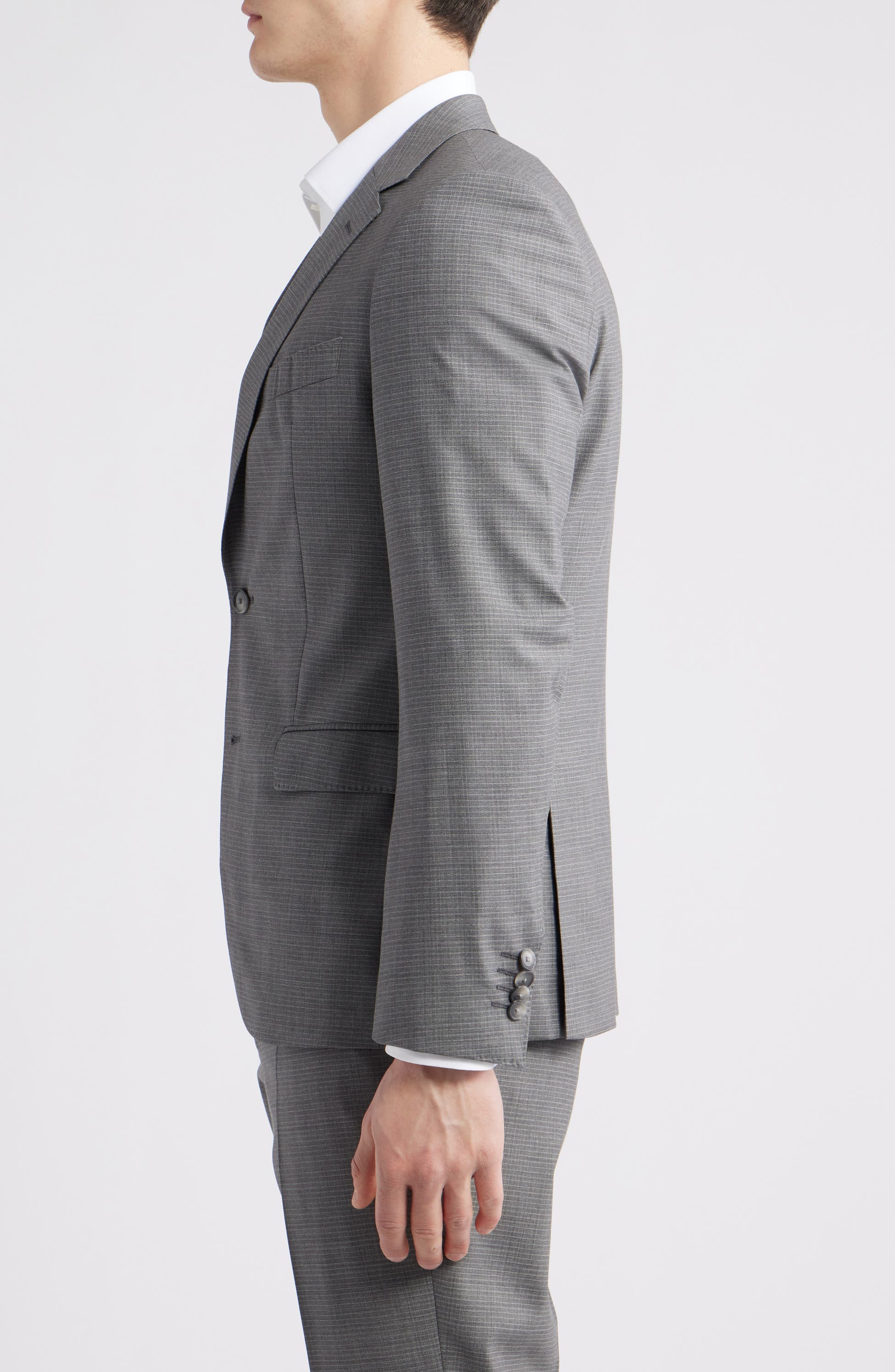 Huge Slim Fit Stretch Virgin Wool 3-Piece Suit