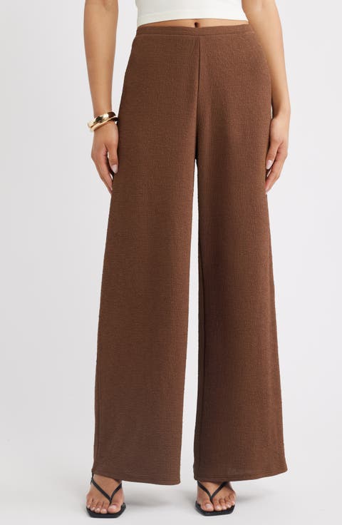 Crepe Wide Leg Pants