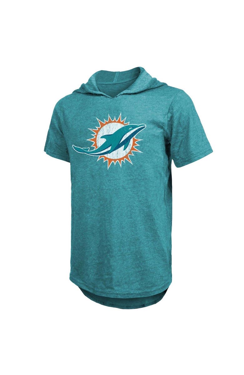 Majestic Threads Men's Majestic Threads Tua Tagovailoa Aqua Miami Dolphins Player Name & Number Tri-Blend Slim Fit Hoodie T-Shirt, Alternate, color, Aqua