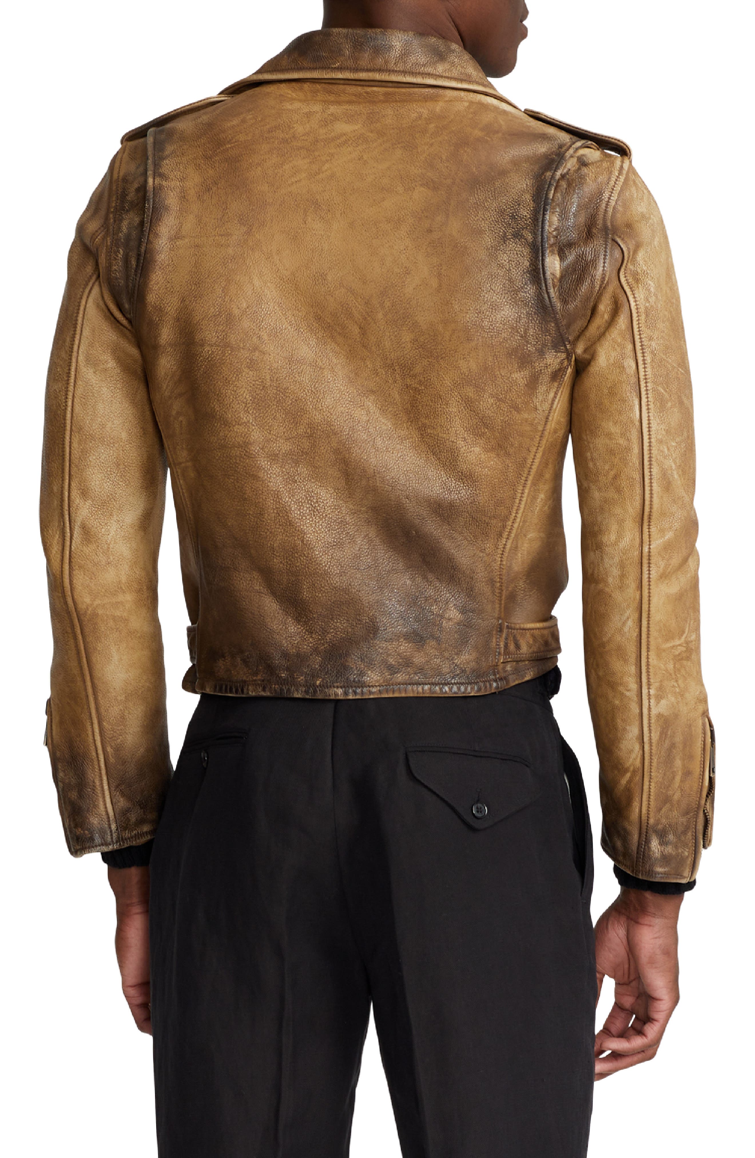 Locklear Weathered Leather Moto Jacket (Men) | Nordstrom