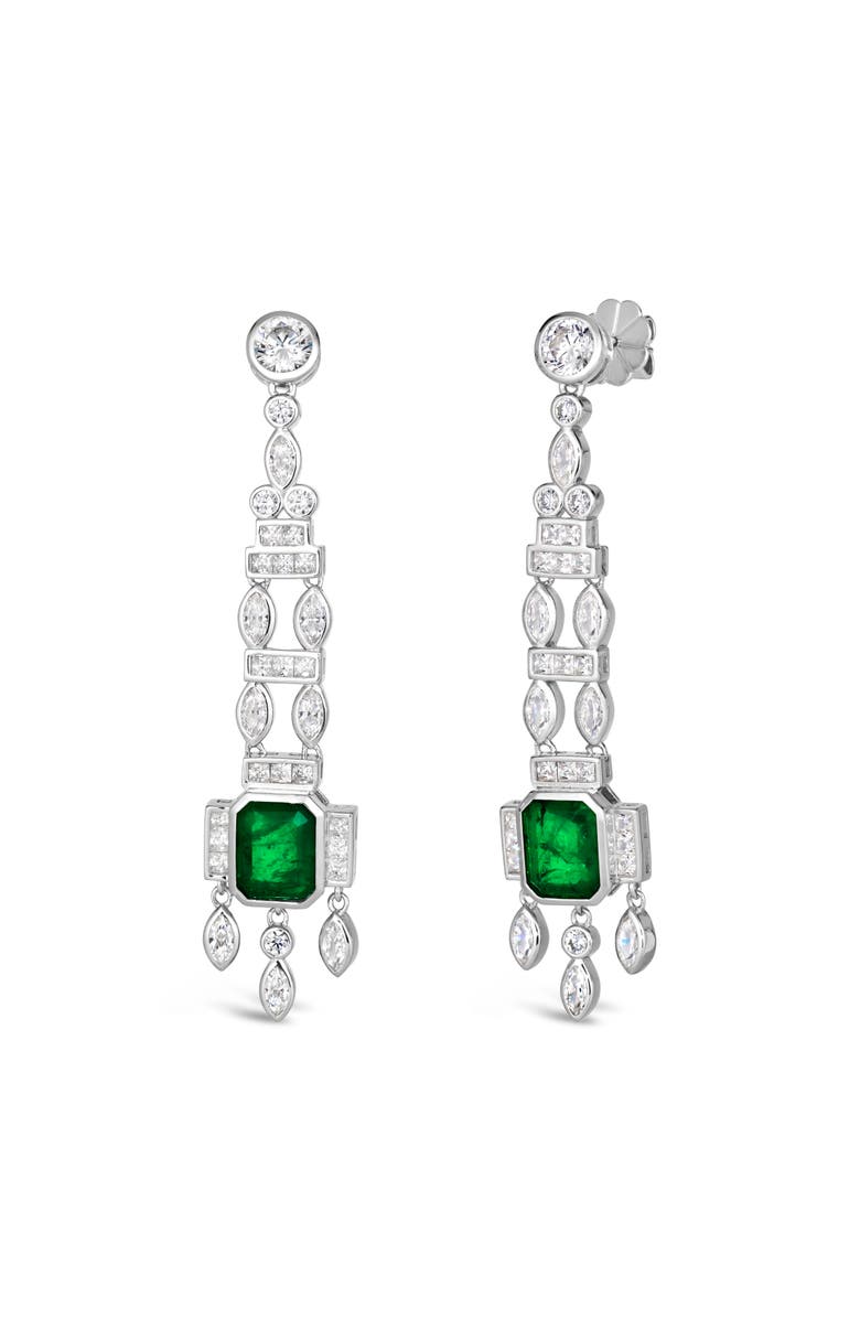 Anna Zuckerman Onassis 6 Carat Emerald Drop Earrings, Main, color, Emerald