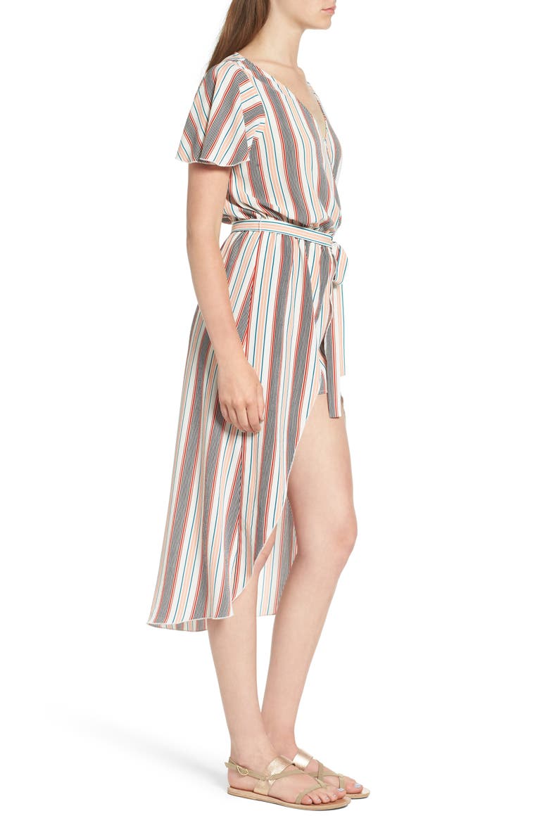 Surplice Maxi Romper, Alternate, color, MULTI STRIPE