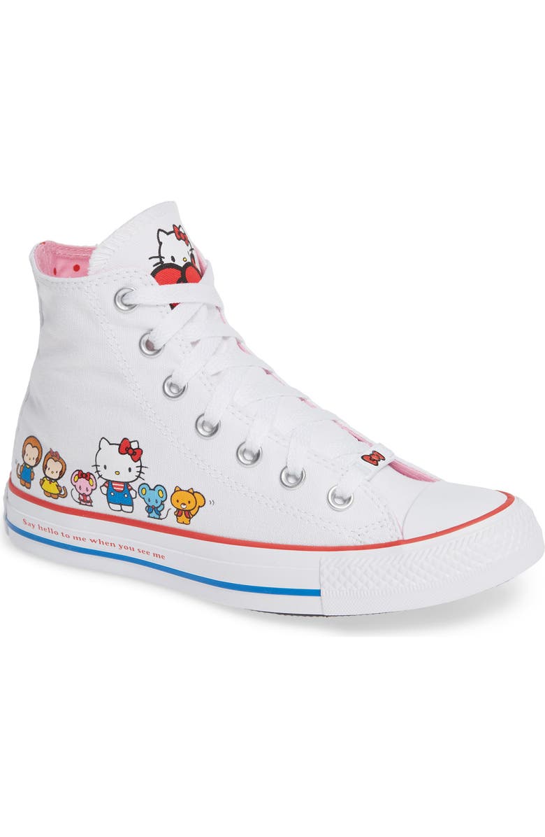 Converse Chuck Taylor<sup>®</sup> All Star<sup>®</sup> Hello Kitty High Top Sneaker, Main, color,