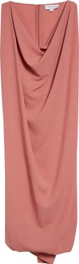 Michael Kors Collection Cowl Virgin Wool Crepe Midi Dress