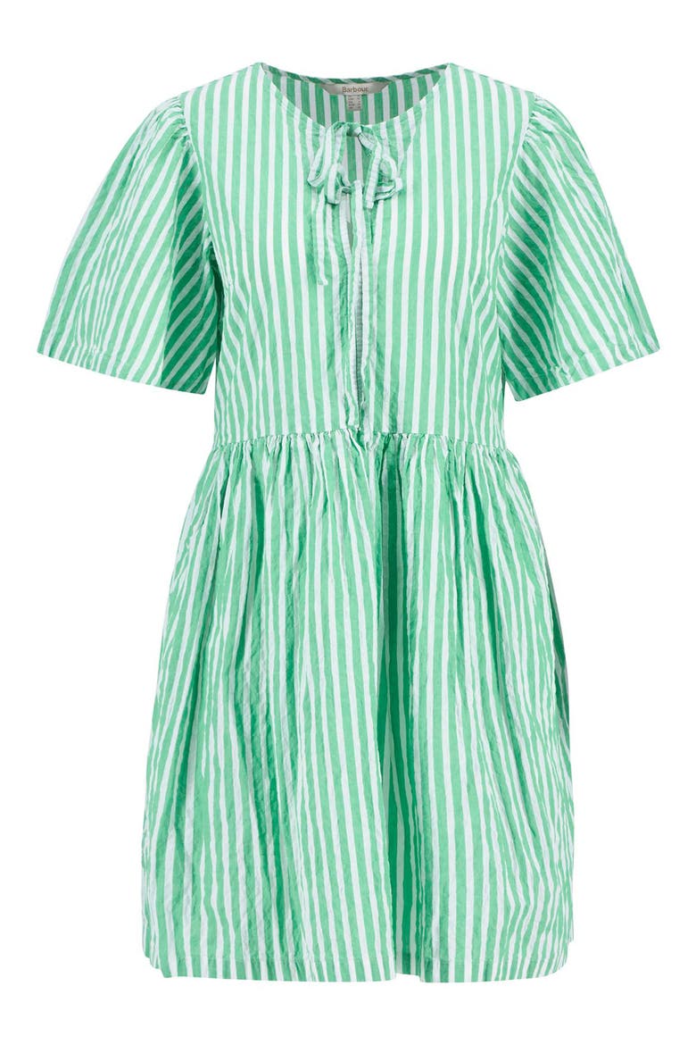 Daison Stripe Seersucker Minidress, Alternate, color, KELLY GREEN STRIPE
