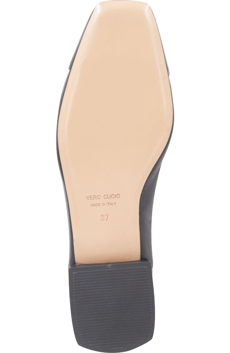 Bruno Magli Patria Square Toe Flat, Alternate, color, Black/ Black