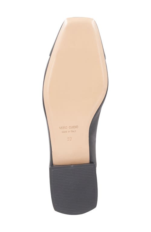 Bruno Magli Patria Square Toe Flat In Black/black