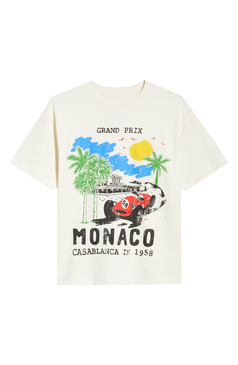 ID Supply Co Monaco Grand Prix Cotton Graphic T-Shirt, Alternate, color, Cream