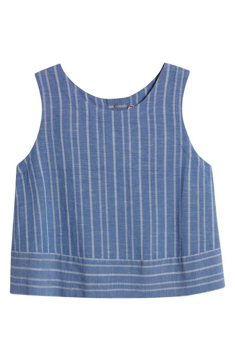 MARGARET O'LEARY Avery Button Back Sleeveless Crop Top, Alternate, color, 