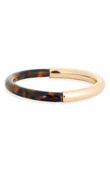 Resin & Metal Bangle Bracelet