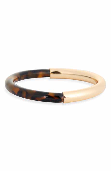 Resin & Metal Bangle Bracelet