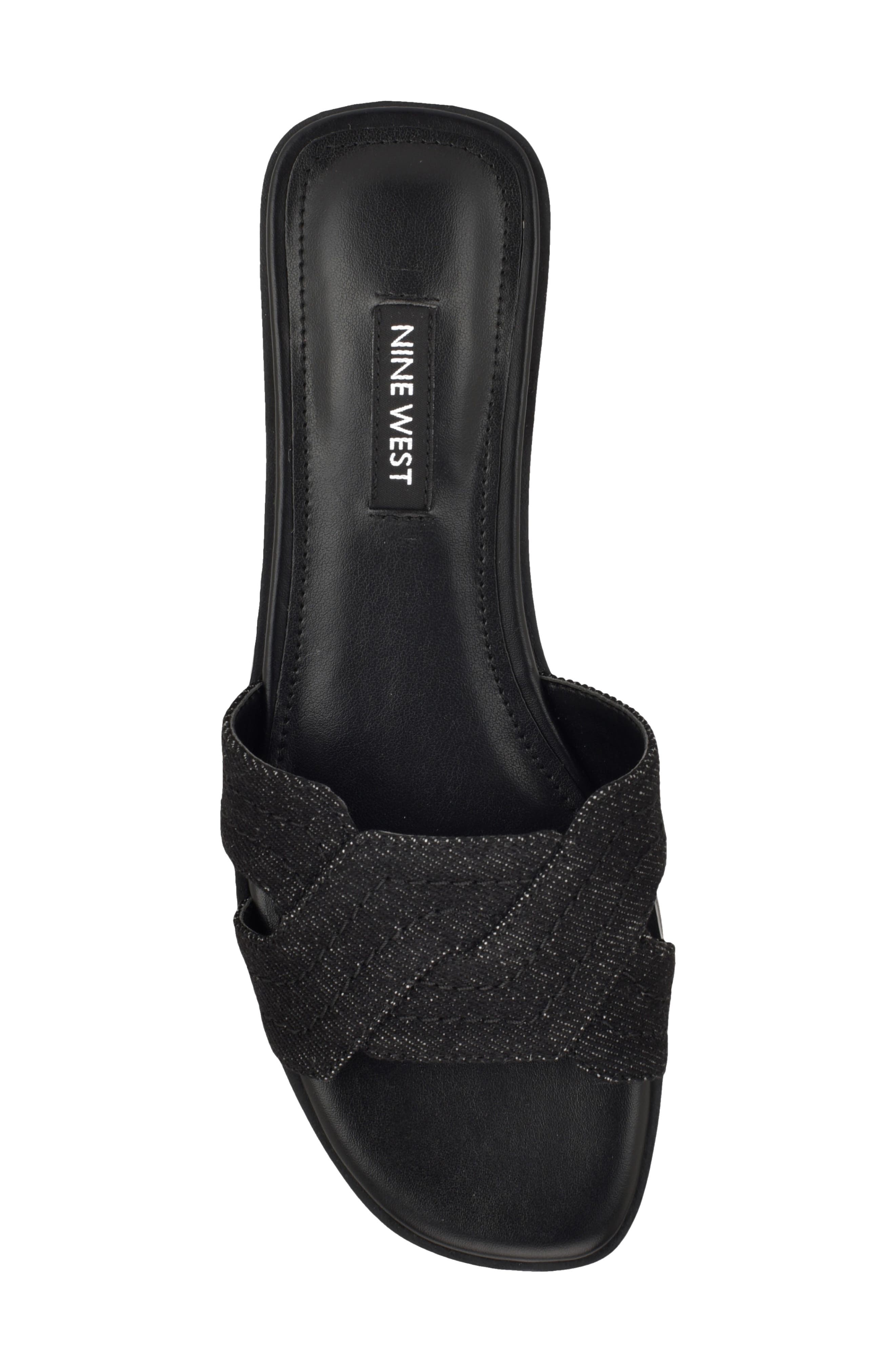 Nine West Gammy Slide Sandal, Alternate, color, Black