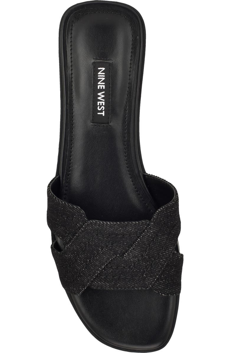 Nine West Gammy Slide Sandal, Alternate, color, Black