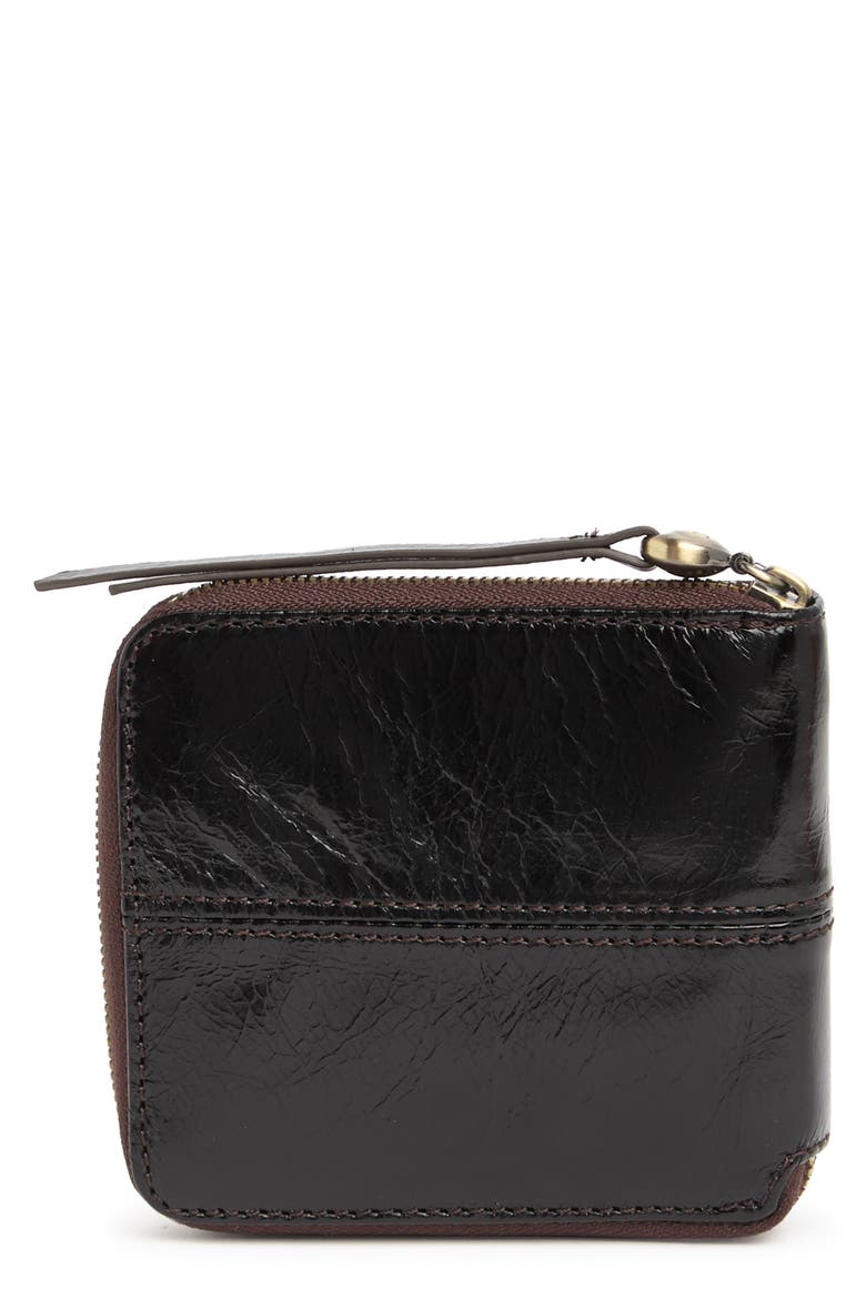 Zippy Leather Wallet, Alternate, color, BLACK