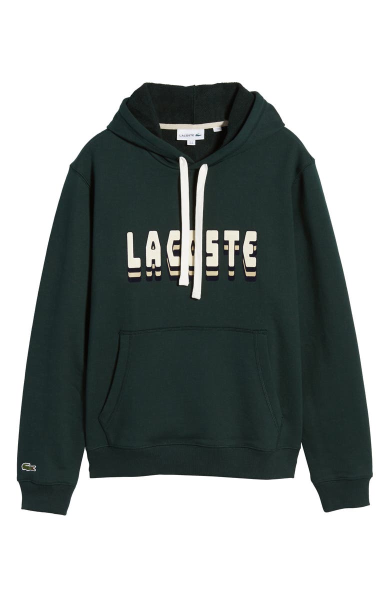 Lacoste 3D Logo Graphic Hooded Sweatshirt, Alternate, color,