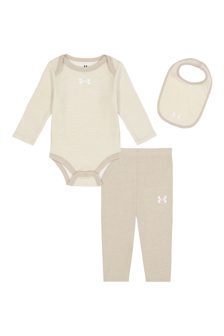 Kids' Bodysuit, Pants & Bib 3-Piece Set, Main, color, SANDSTORM