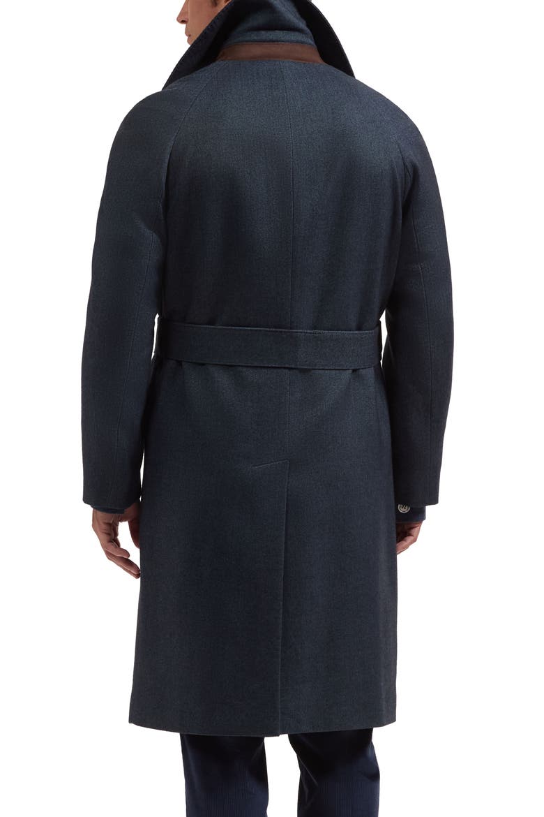 Cotton Double Breasted Coat, Alternate, color, MIDNIGHT